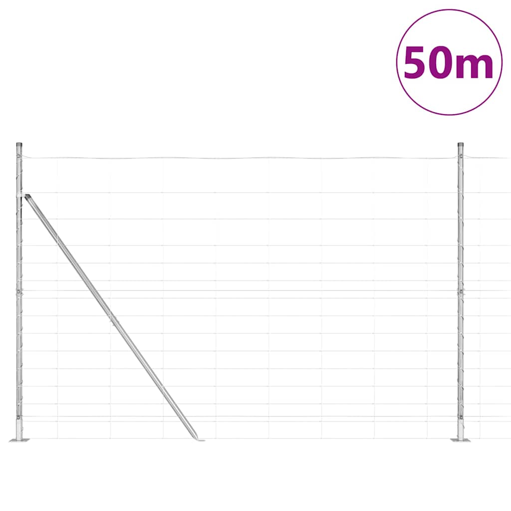 Hegesztett Drótháló Beton Alappal 50 x 1,6 m Horganyzott Acél