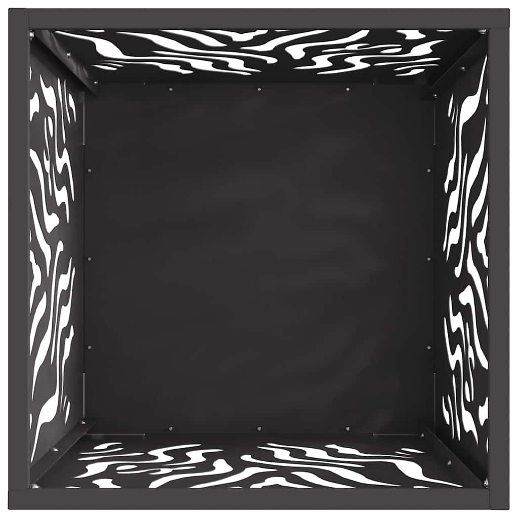 Tűzrakó Fekete 40 x 40 x 40 cm időjárásálló acél