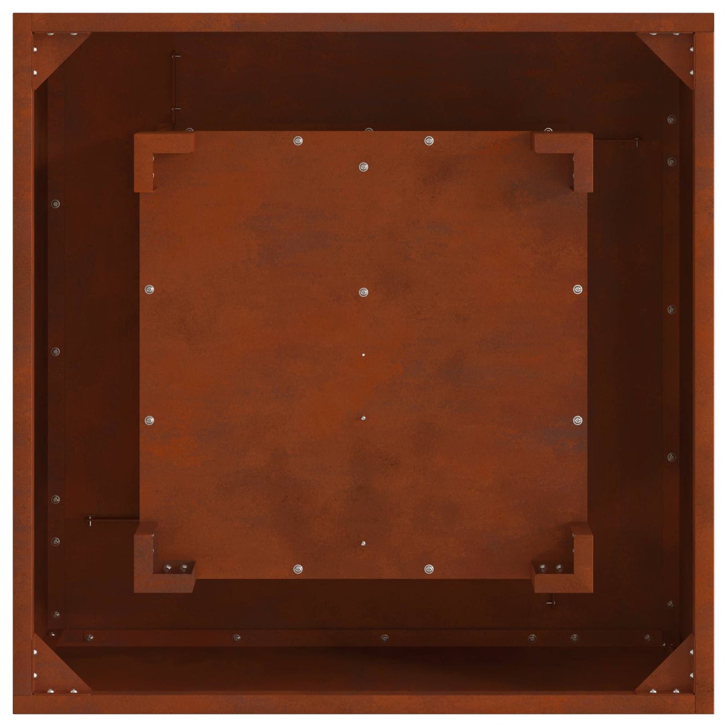 Tűzgyújtó Rozsdás 80 x 80 x 40 cm Időjárásálló acél