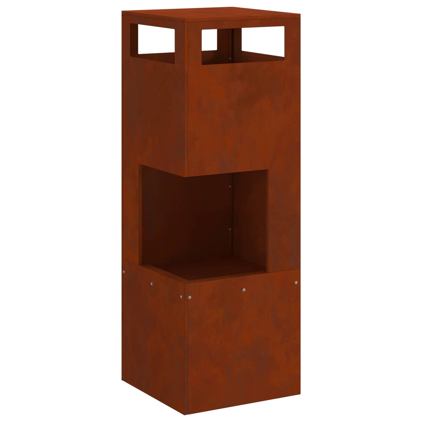 Tűzgyújtó tál Barna 35 x 35 x 100 cm Időjárásálló acél