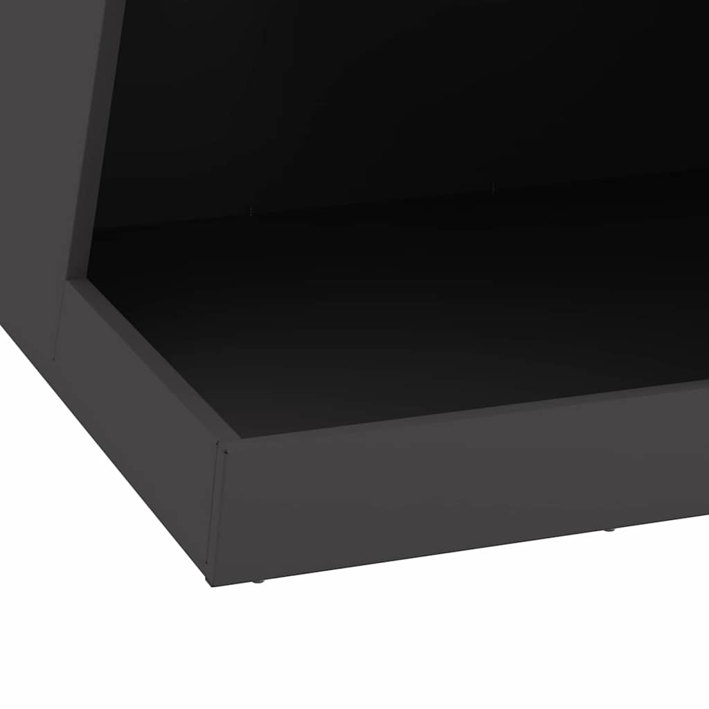 Tűzgyűrű Fekete 50 x 50 x 100 cm Időjárásálló acél