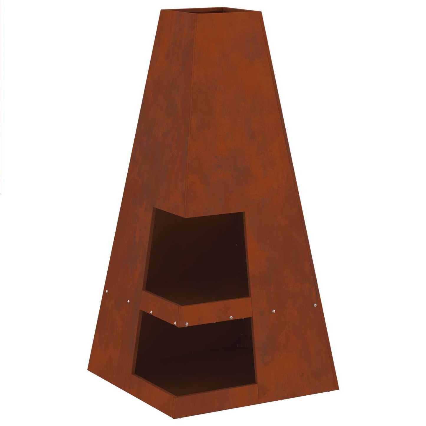 Tűzgyűrű Barna 50 x 50 x 100 cm Időjárásálló acél