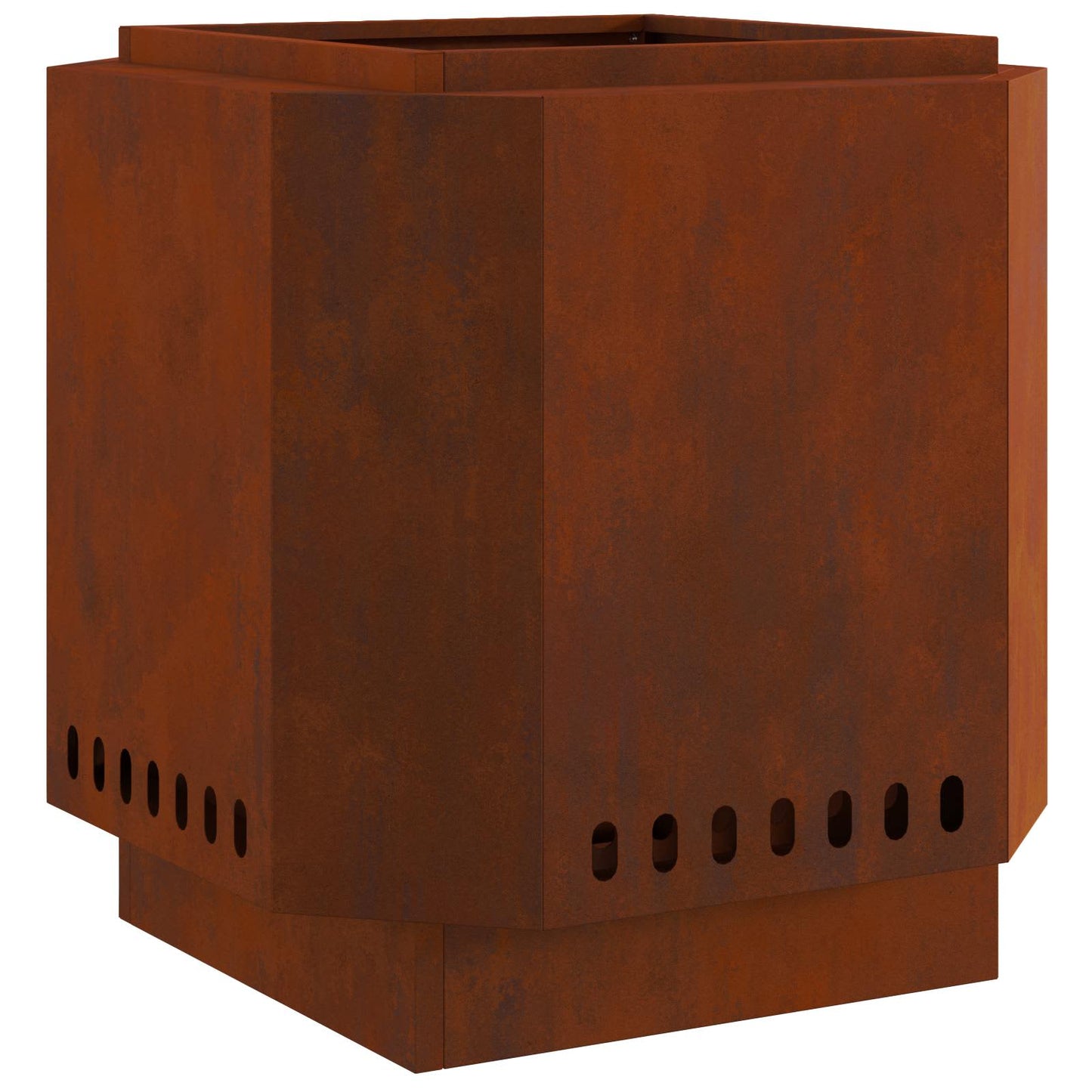 Füstmentes Tűzgyűrű Rozsdás 48 x 48 x 51 cm Időjárásálló acél