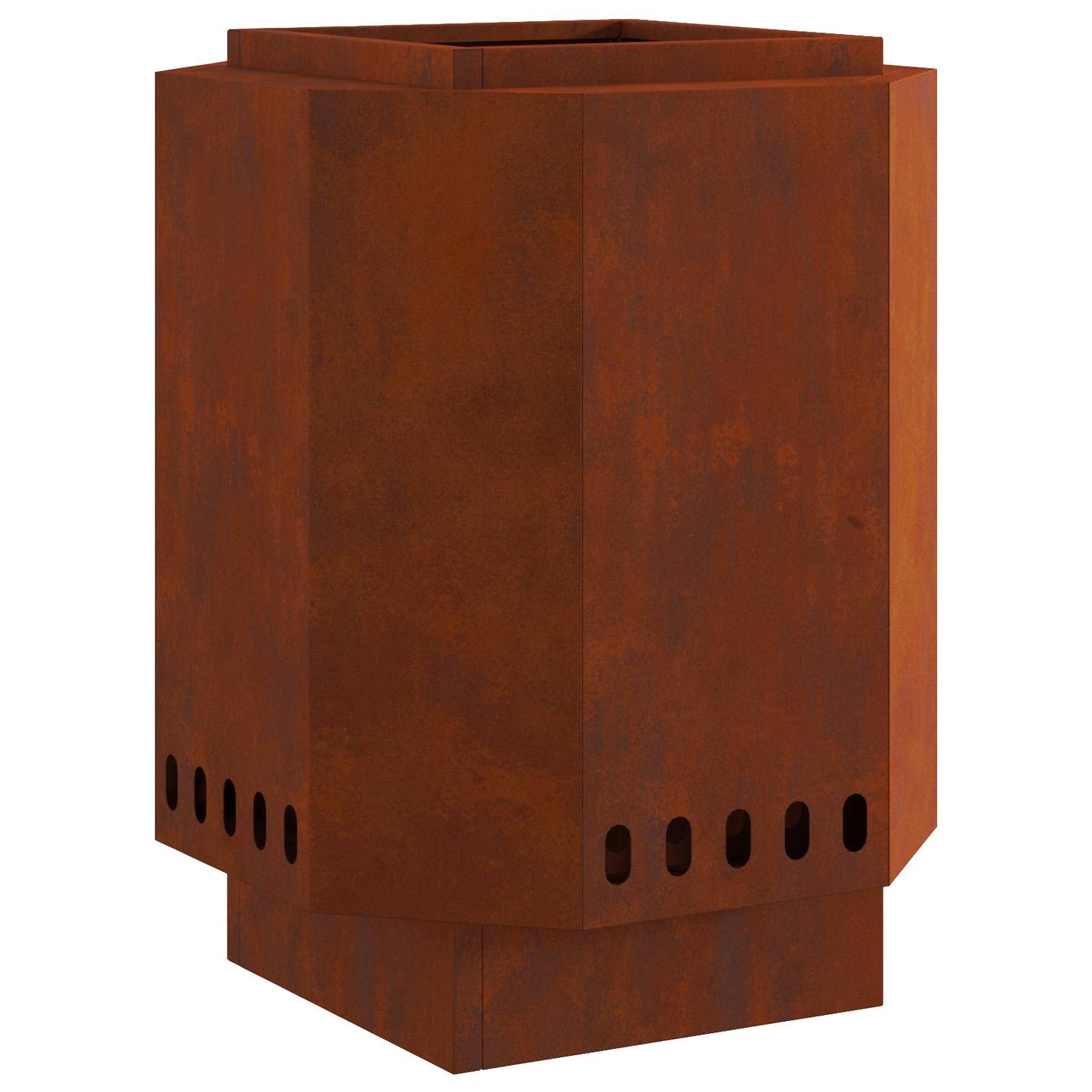 Füstmentes Tűzgyűrű Rozsdás 38 x 38 x 51 cm Időjárásálló acél