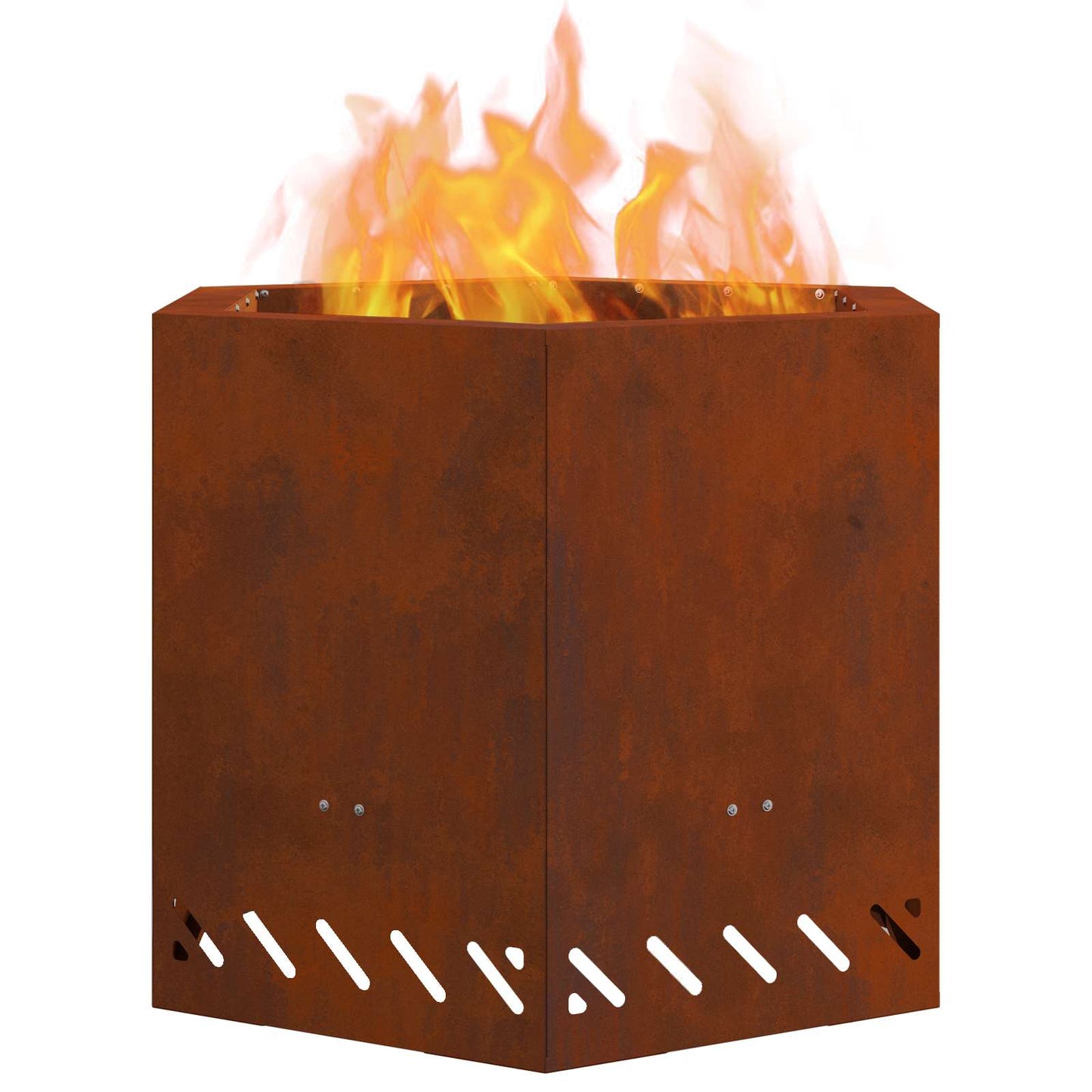 Füstmentes Tűzgyűrű Rozsdás 58 x 58 x 51 cm Időjárásálló acél
