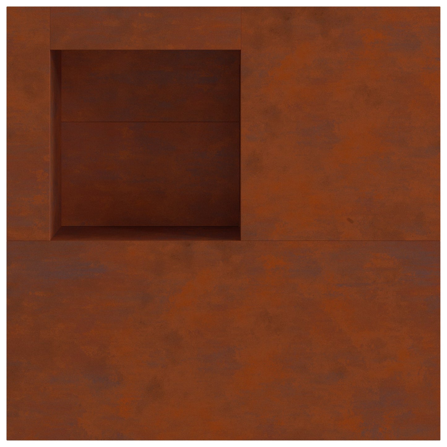 Tűzrakó Rozsdás 100 x 100 x 30 cm Időjárásálló acél