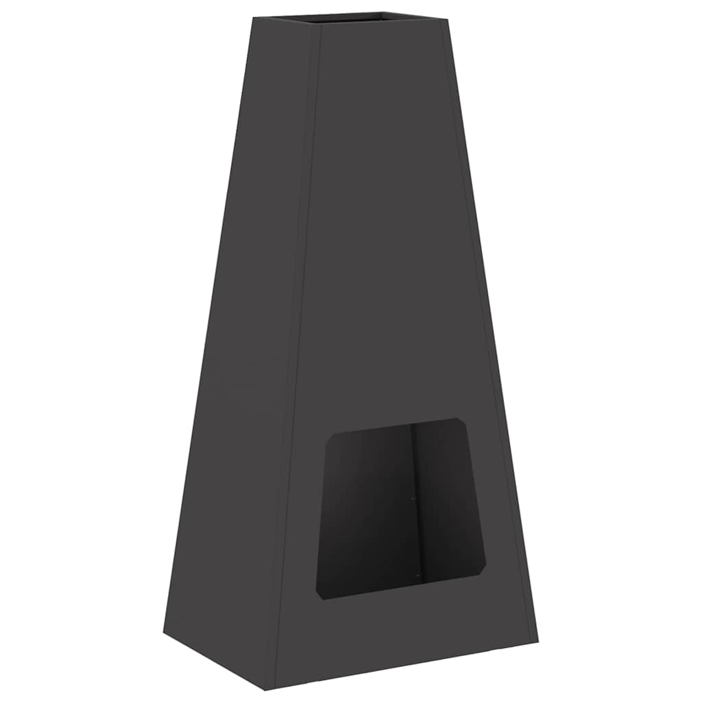 Tűzgyújtó tál Fekete 50 x 35 x 100 cm Időjárásálló acél