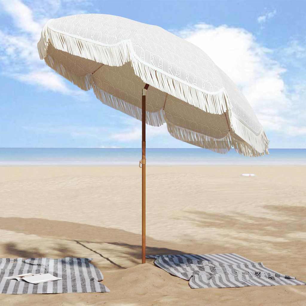 Tengerparti napernyő Szürke és Fehér 205 x 205 x 210 cm