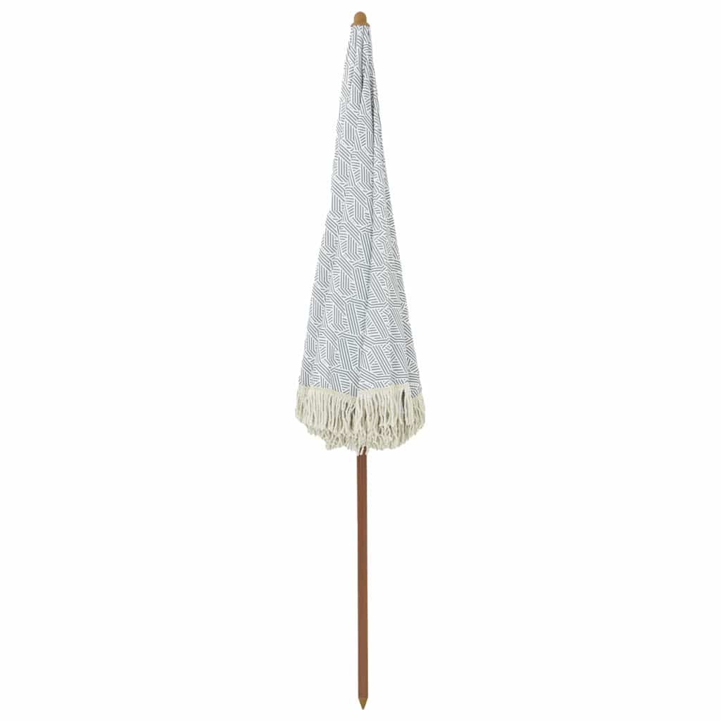 Tengerparti napernyő Szürke és Fehér 205 x 205 x 210 cm
