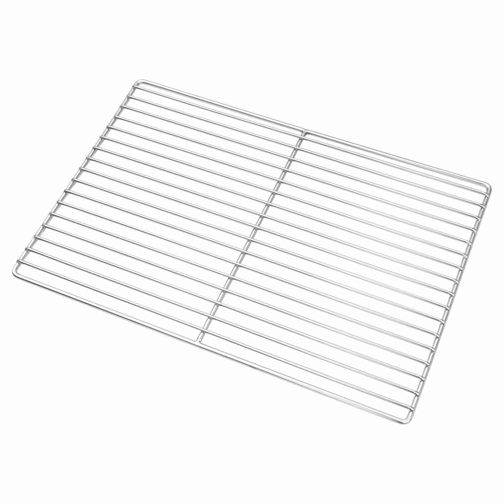 Grill rács 47 x 32,5 cm Rozsdamentes Acél Ezüst