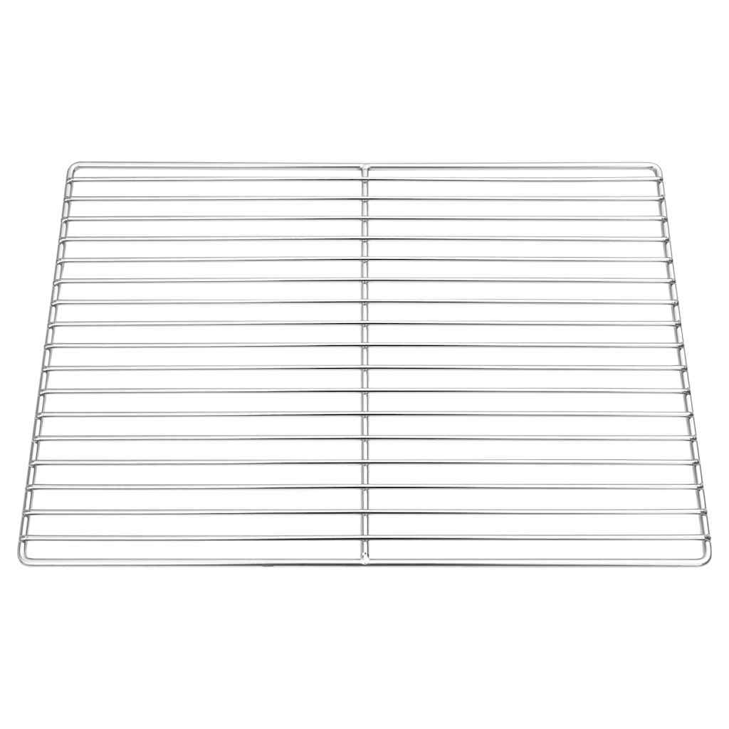 Grill rács 47 x 32,5 cm Rozsdamentes Acél Ezüst