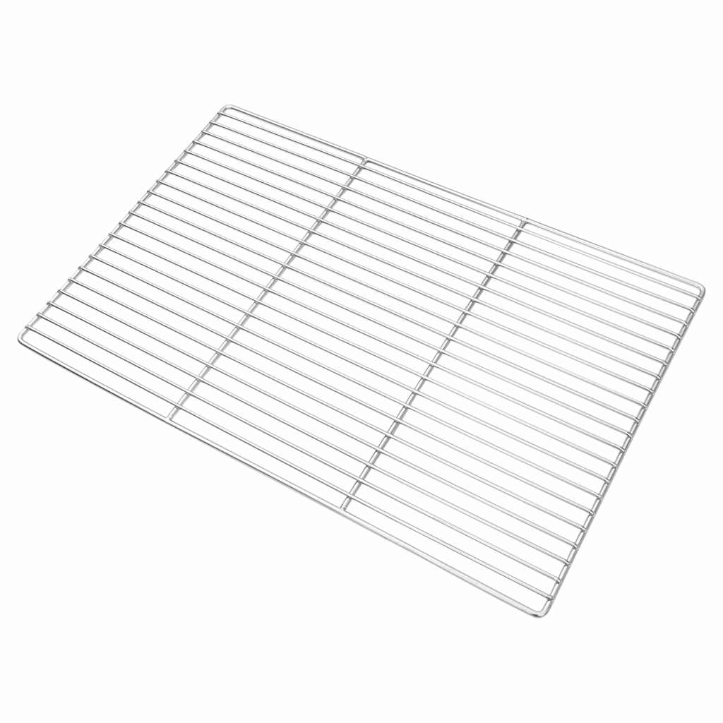 Grill rács 60 x 40 cm Rozsdamentes Acél Ezüst