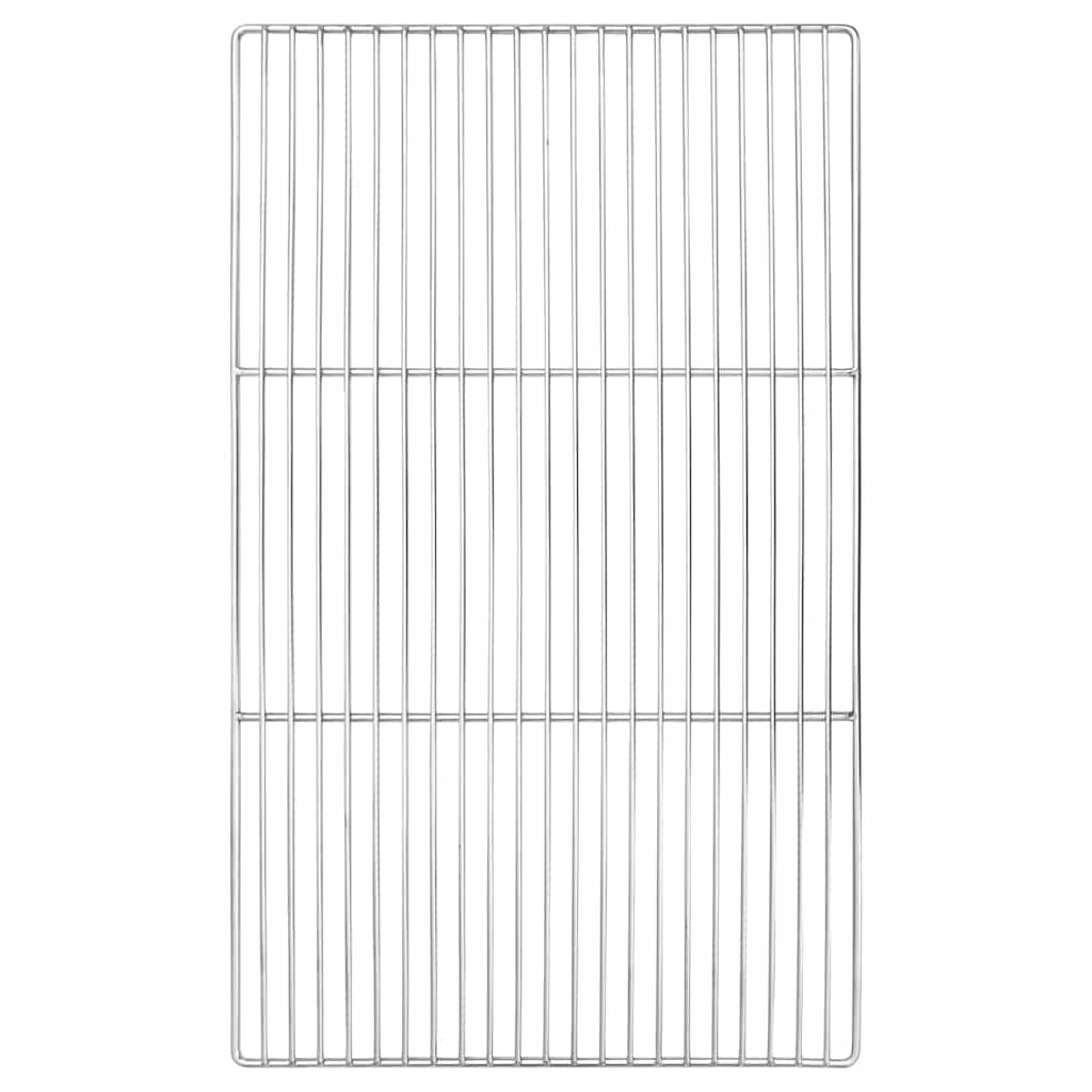 Grill rács 67 x 40 cm Rozsdamentes Acél Ezüst