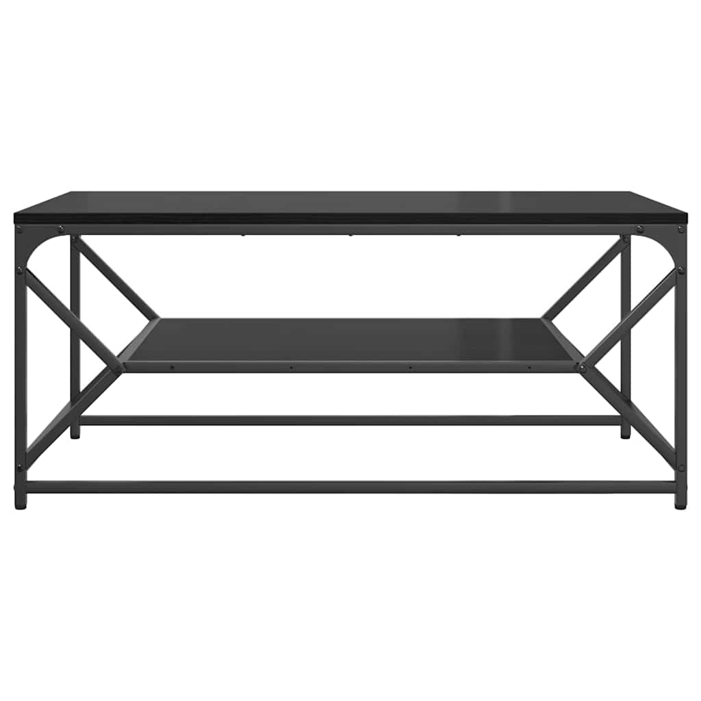 Dohányzóasztal Fekete tölgy 90 x 50 x 40 cm Műszaki fa és acél