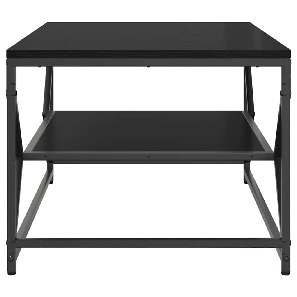 Dohányzóasztal Fekete tölgy 90 x 50 x 40 cm Műszaki fa és acél
