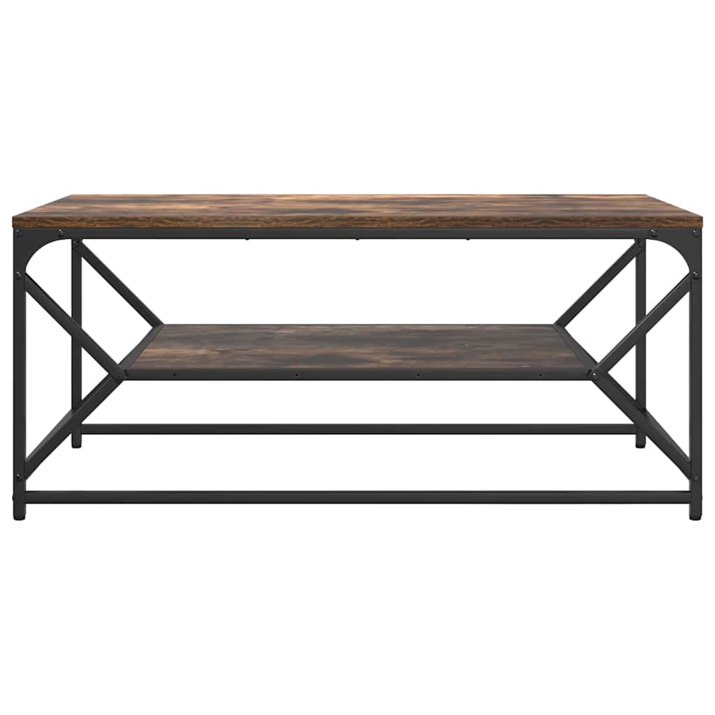 Dohányzóasztal Füstölt tölgy 90 x 50 x 40 cm Műszaki fa és acél