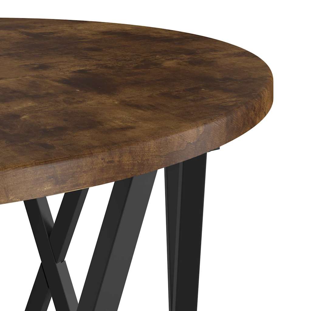 Dohányzóasztal 2 pcs Füstölt tölgy Műszaki fa és acél