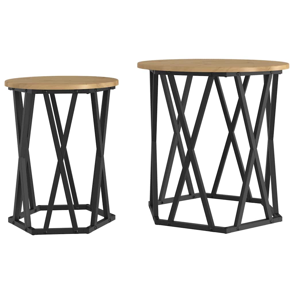 Dohányzóasztal 2 pcs Artisan tölgy 50 x 50 x 50 cm