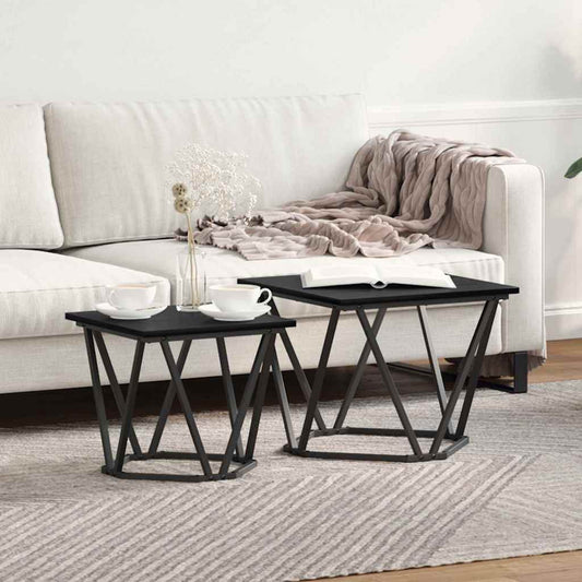 Kisasztal készlet 2 pcs Musta tammi 50 x 50 x 40 cm