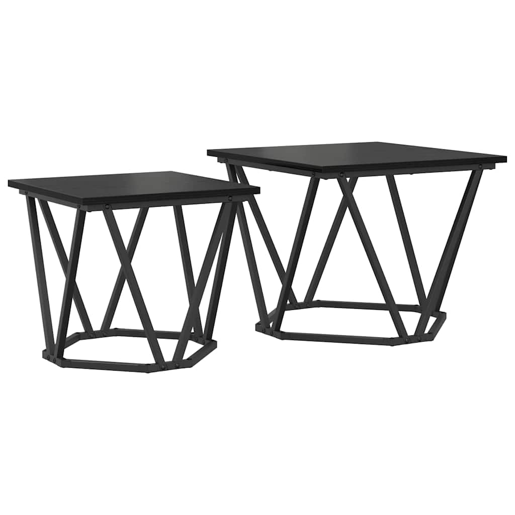 Kisasztal készlet 2 pcs Musta tammi 50 x 50 x 40 cm