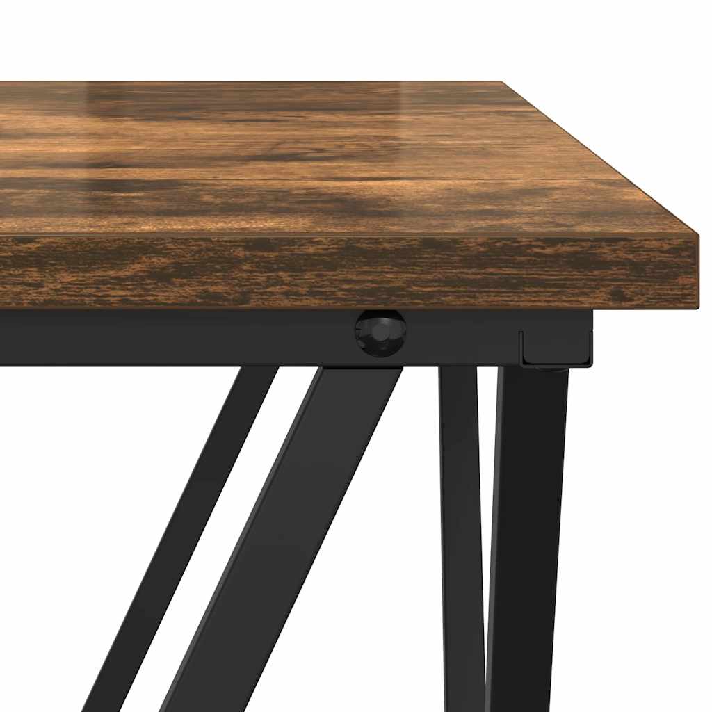 Dohányzóasztal Füstölt tölgy 80 x 80 x 45 cm Műszaki fa és acél