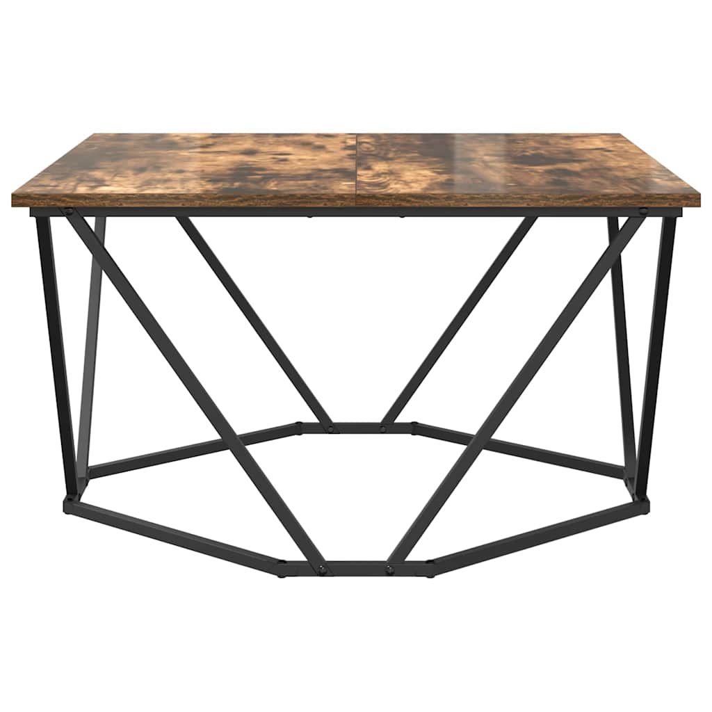 Dohányzóasztal Füstölt tölgy 80 x 80 x 45 cm Műszaki fa és acél