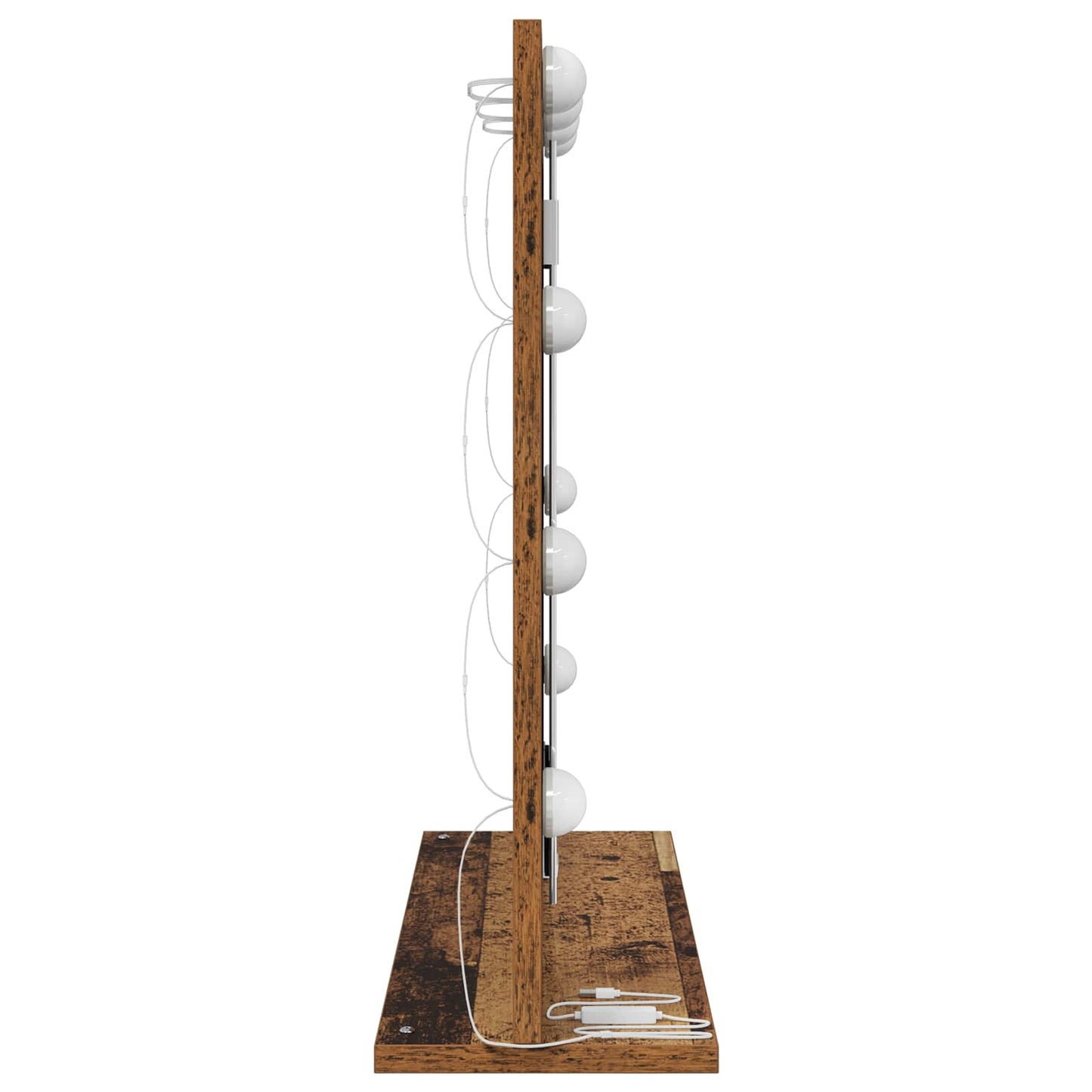 Toalett Tükör Öreg fa 60 x 55 x 18 cm Üveg és mérnöki fa