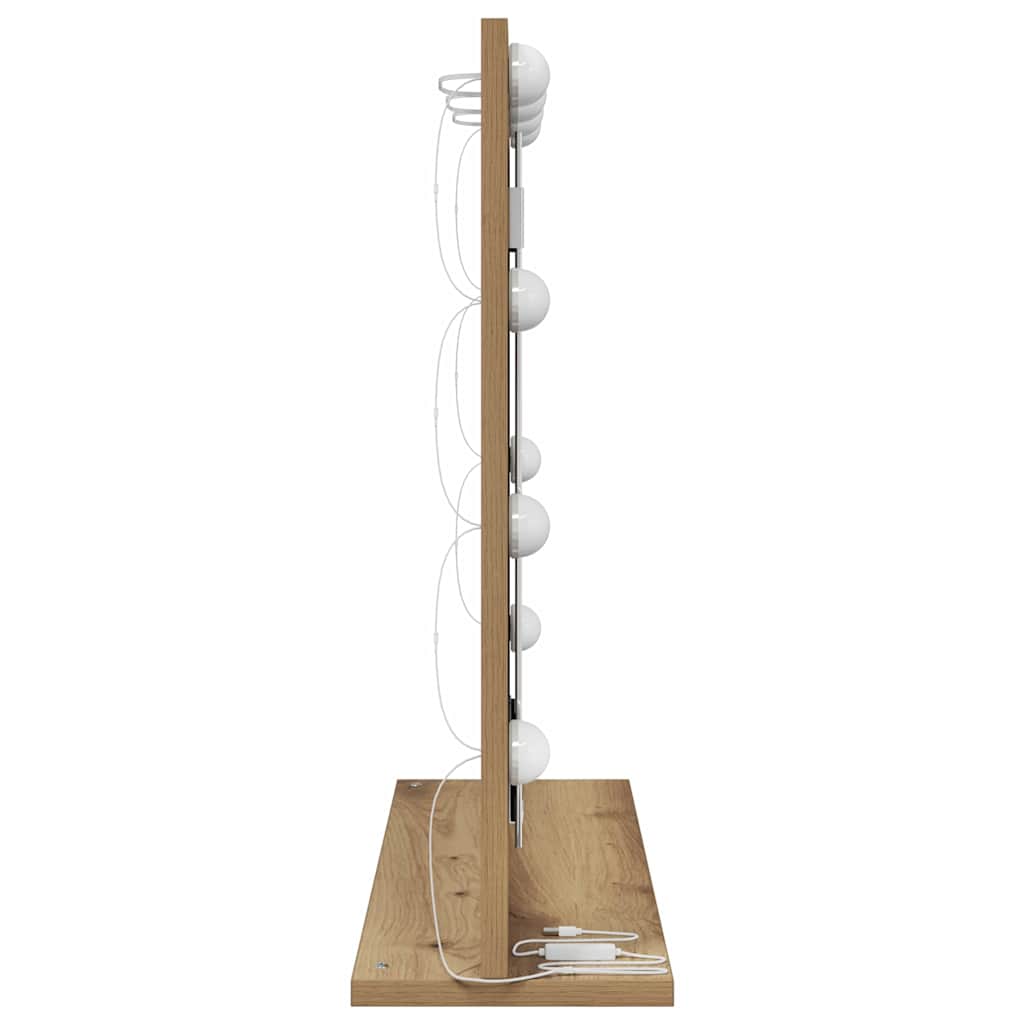 Toalett Tükör Artisan tölgy 60 x 55 x 18 cm Üveg és mérnöki fa