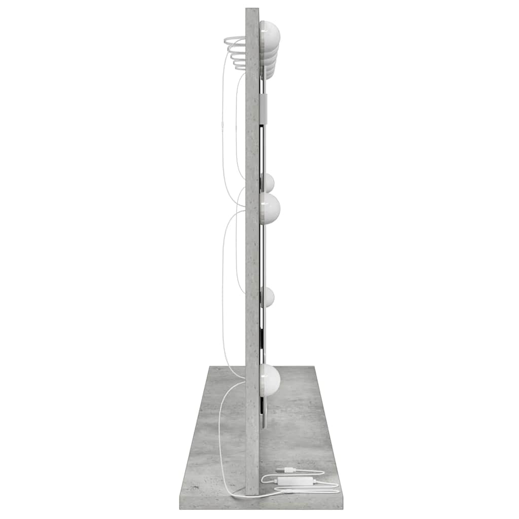 Toalett Tükör Beton Szürke 80 x 55 x 18 cm Üveg és mérnöki fa