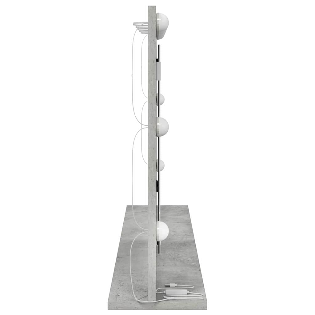 Toalett Tükör Beton Szürke 100 x 55 x 18 cm Üveg és mérnöki fa