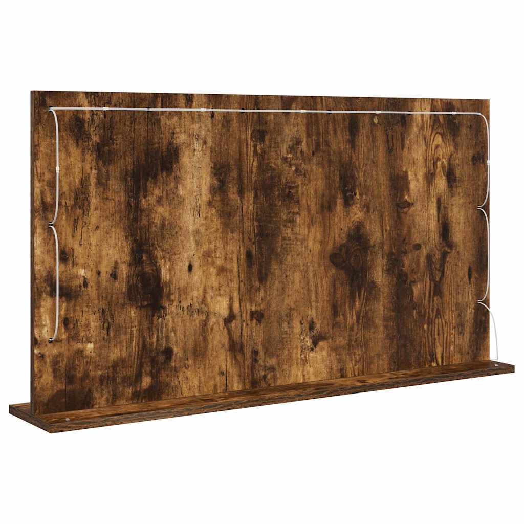 Toalett Tükör Füstölt tölgy 100 x 55 x 18 cm Üveg és mérnöki fa