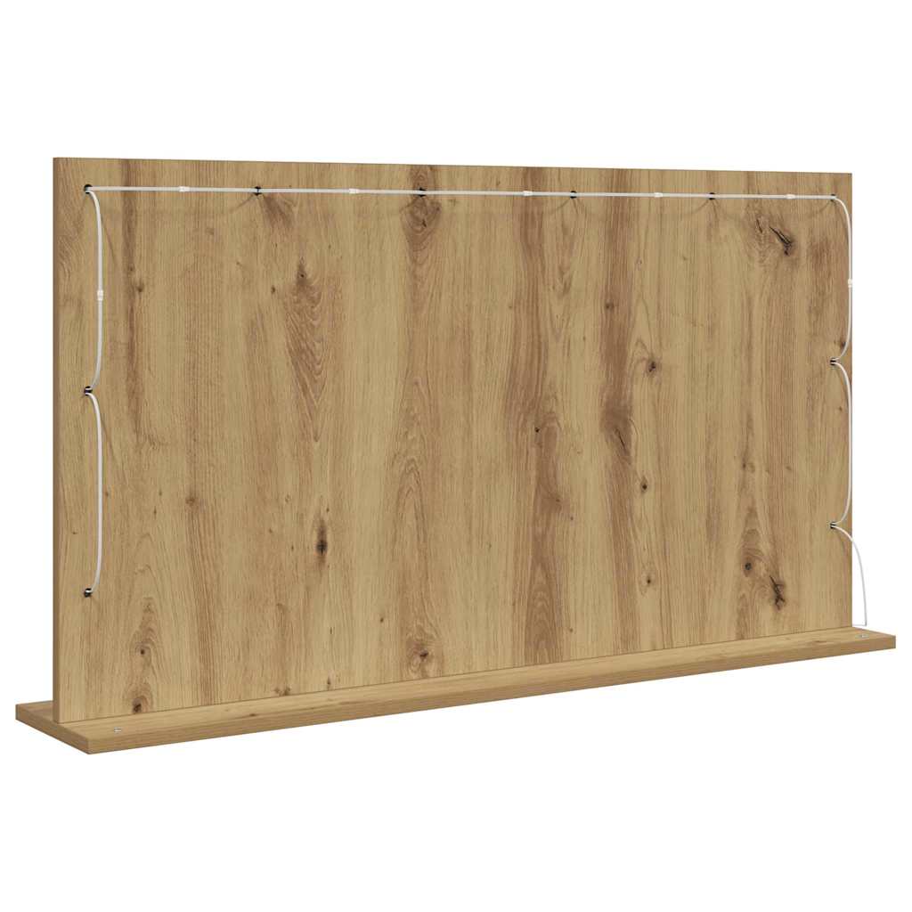 Toalett Tükör Artisan tölgy 100 x 55 x 18 cm Üveg és mérnöki fa