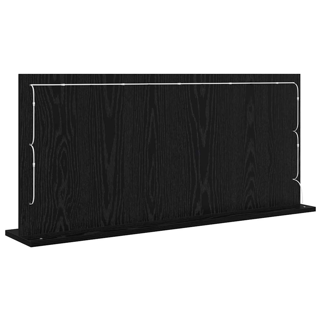 Toalett Tükör Fekete tölgy 100 x 45 x 18 cm Üveg és mérnöki fa