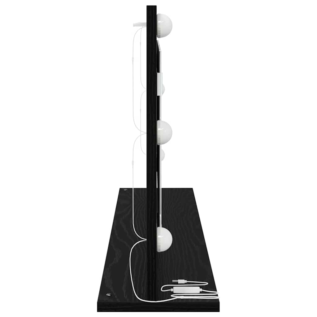 Toalett Tükör Fekete tölgy 100 x 45 x 18 cm Üveg és mérnöki fa