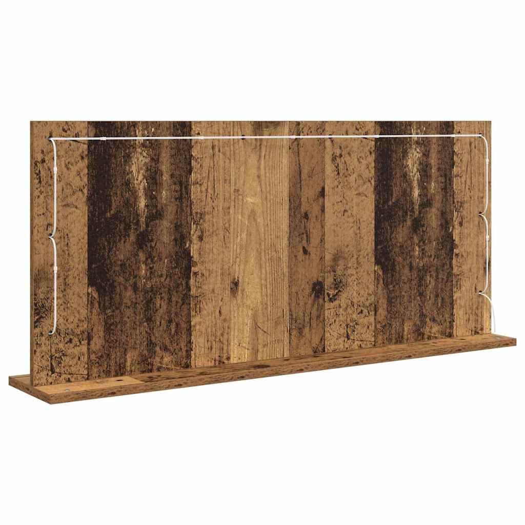 Toalett Tükör Öreg fa 100 x 45 x 18 cm Üveg és mérnöki fa