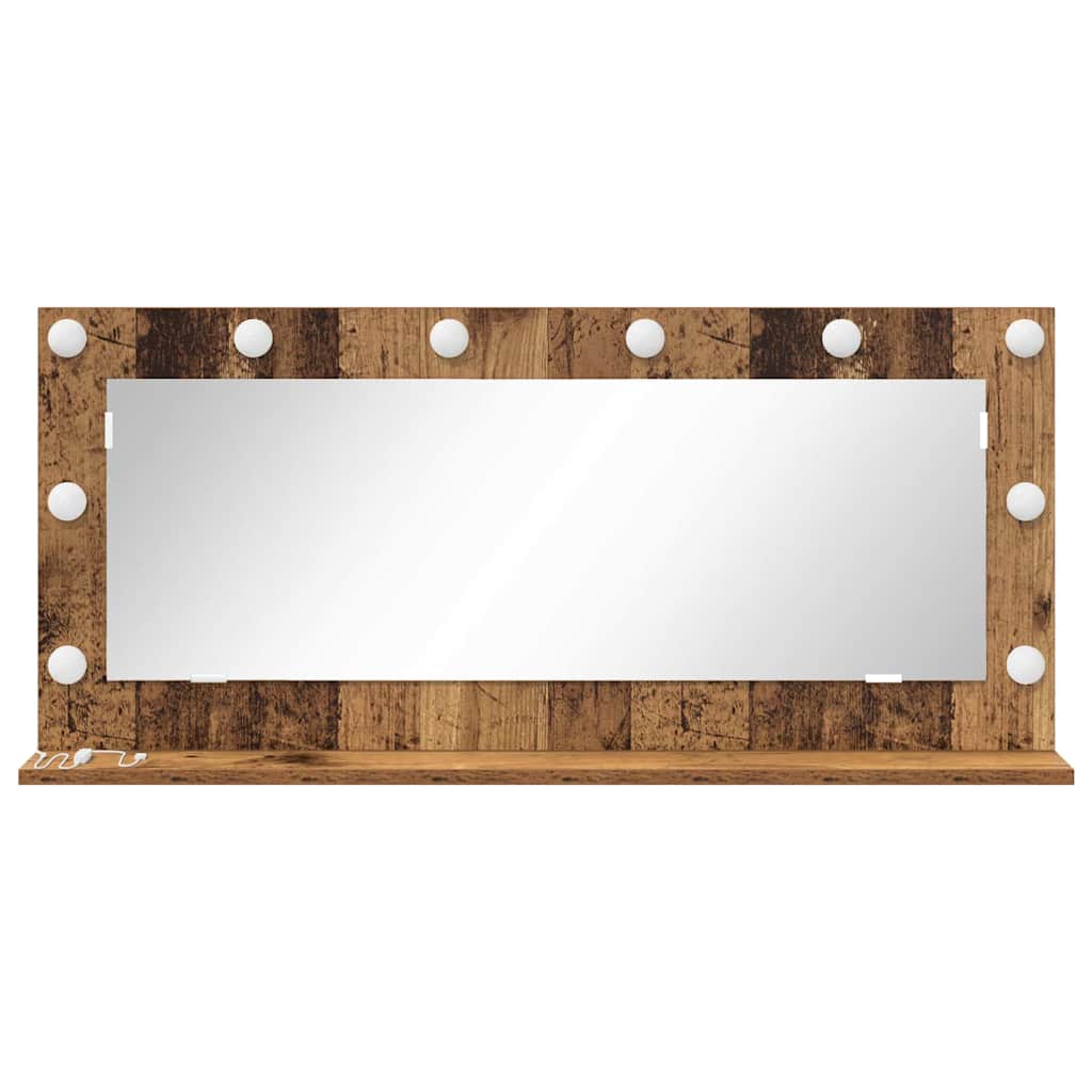 Toalett Tükör Öreg fa 100 x 45 x 18 cm Üveg és mérnöki fa