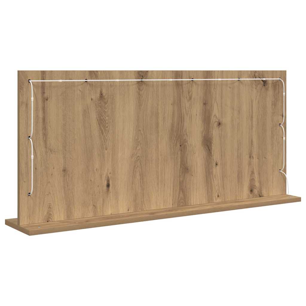 Toalett Tükör Artisan tölgy 100 x 45 x 18 cm Üveg és mérnöki fa