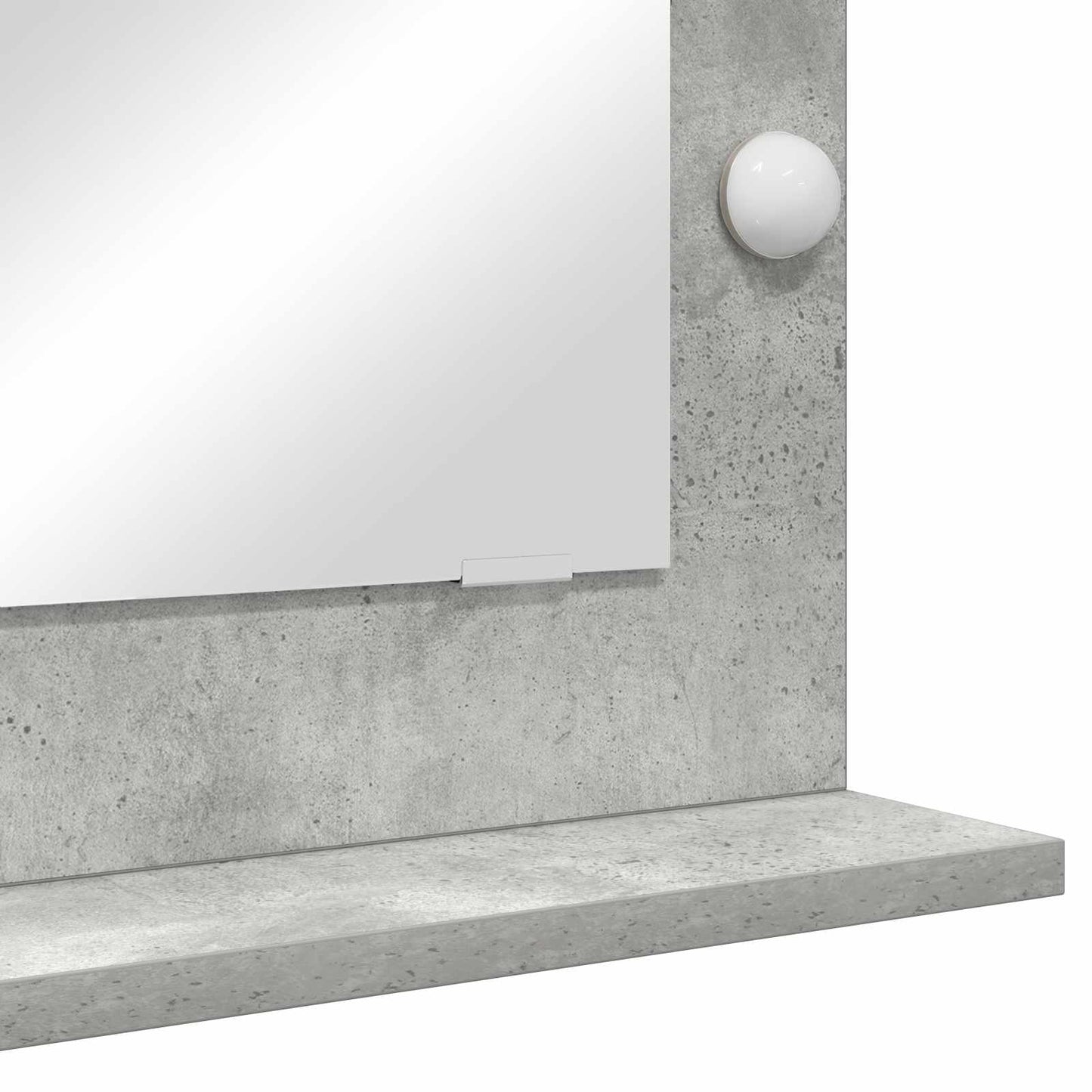 Toalett Tükör Beton Szürke 70 x 50 x 18 cm Üveg és mérnöki fa