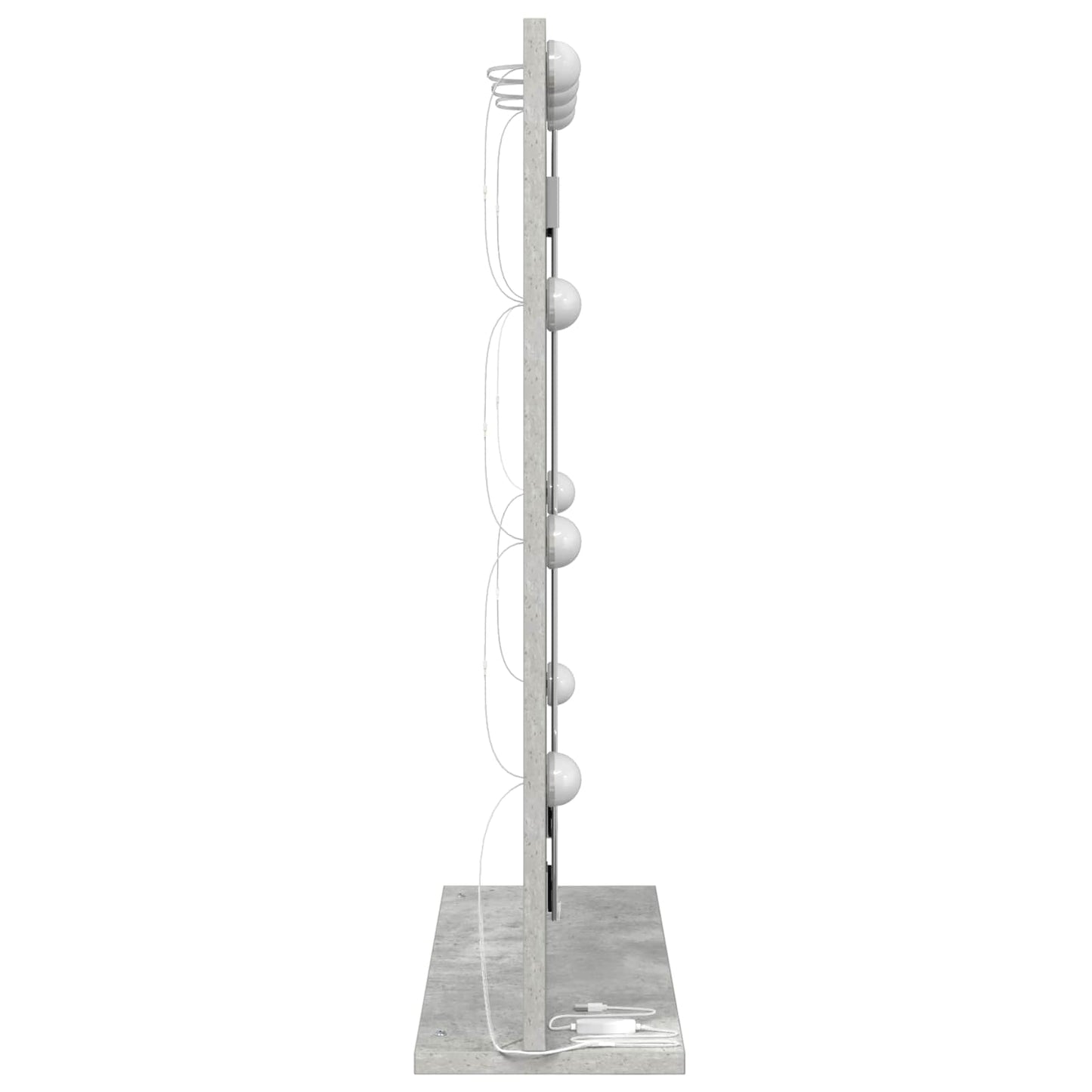 Toalett Tükör Beton Szürke 70 x 50 x 18 cm Üveg és mérnöki fa
