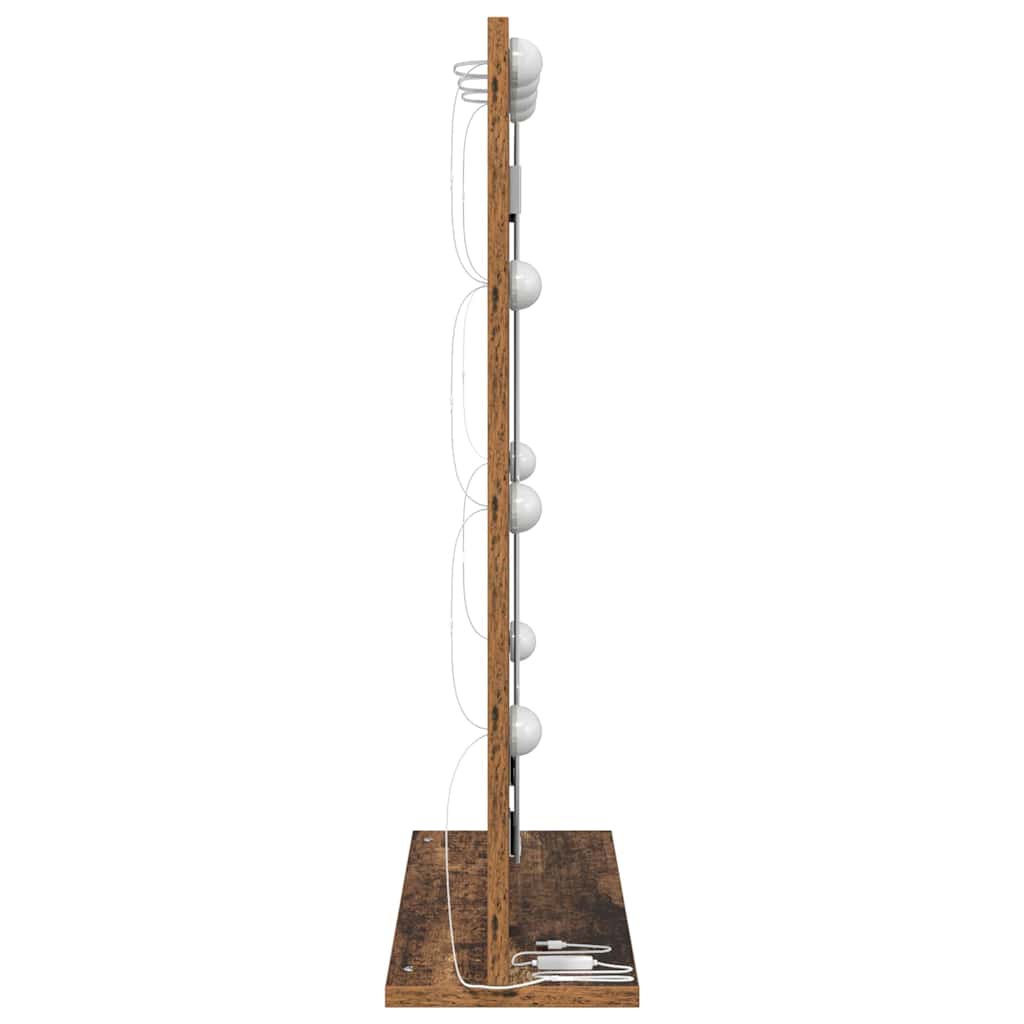Toalett Tükör Füstölt tölgy 70 x 50 x 18 cm Üveg és mérnöki fa