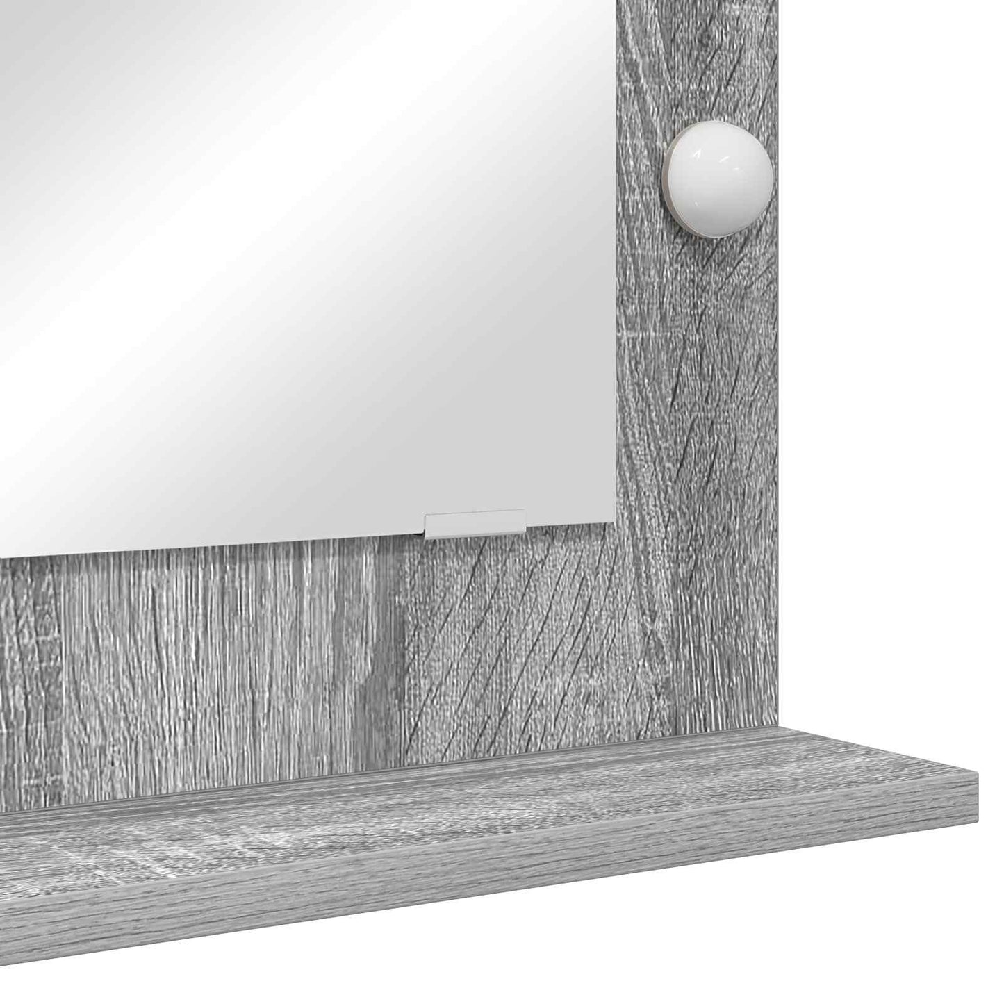 Toalett Tükör Szürke Sonoma 70 x 50 x 18 cm Üveg és mérnöki fa