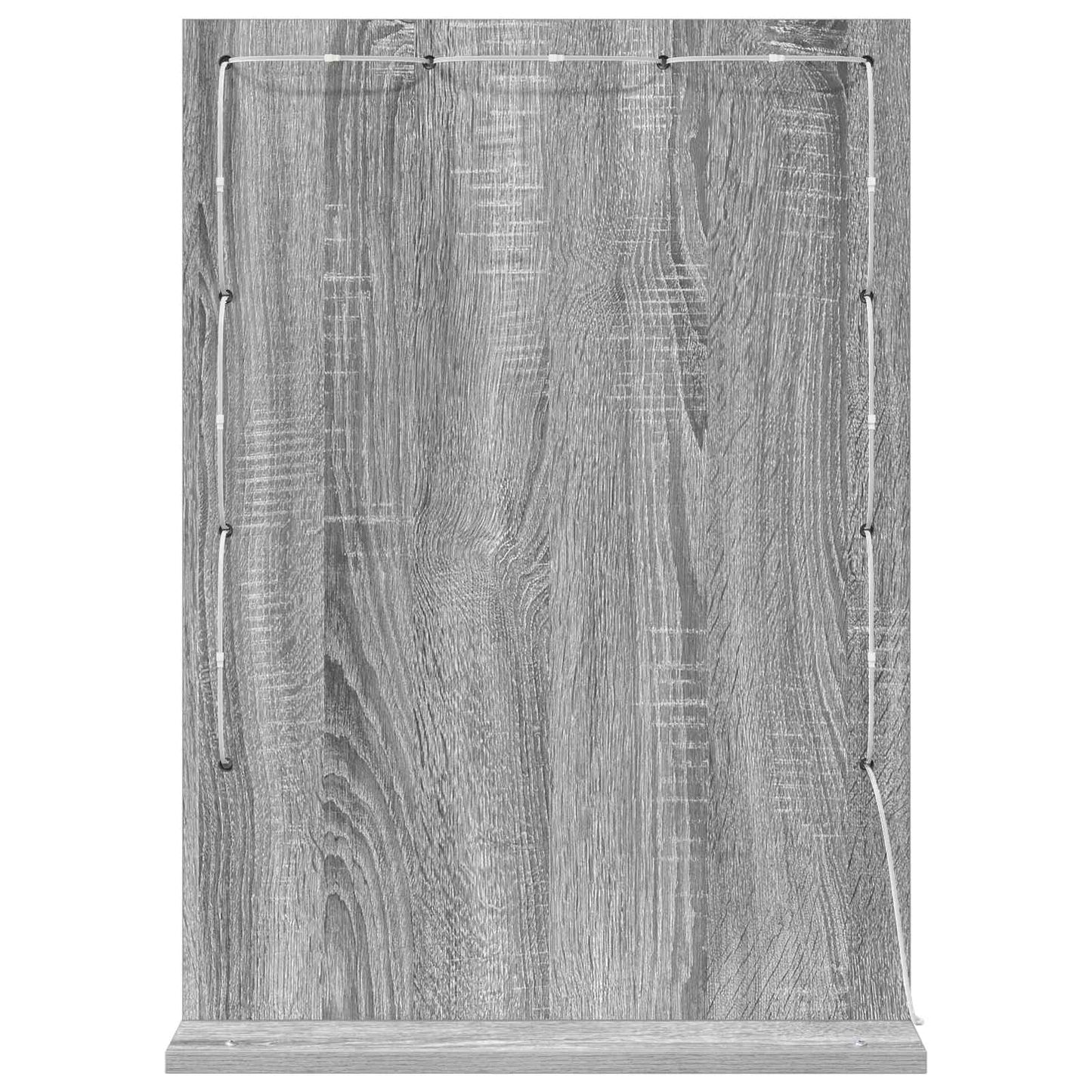 Toalett Tükör Szürke Sonoma 70 x 50 x 18 cm Üveg és mérnöki fa