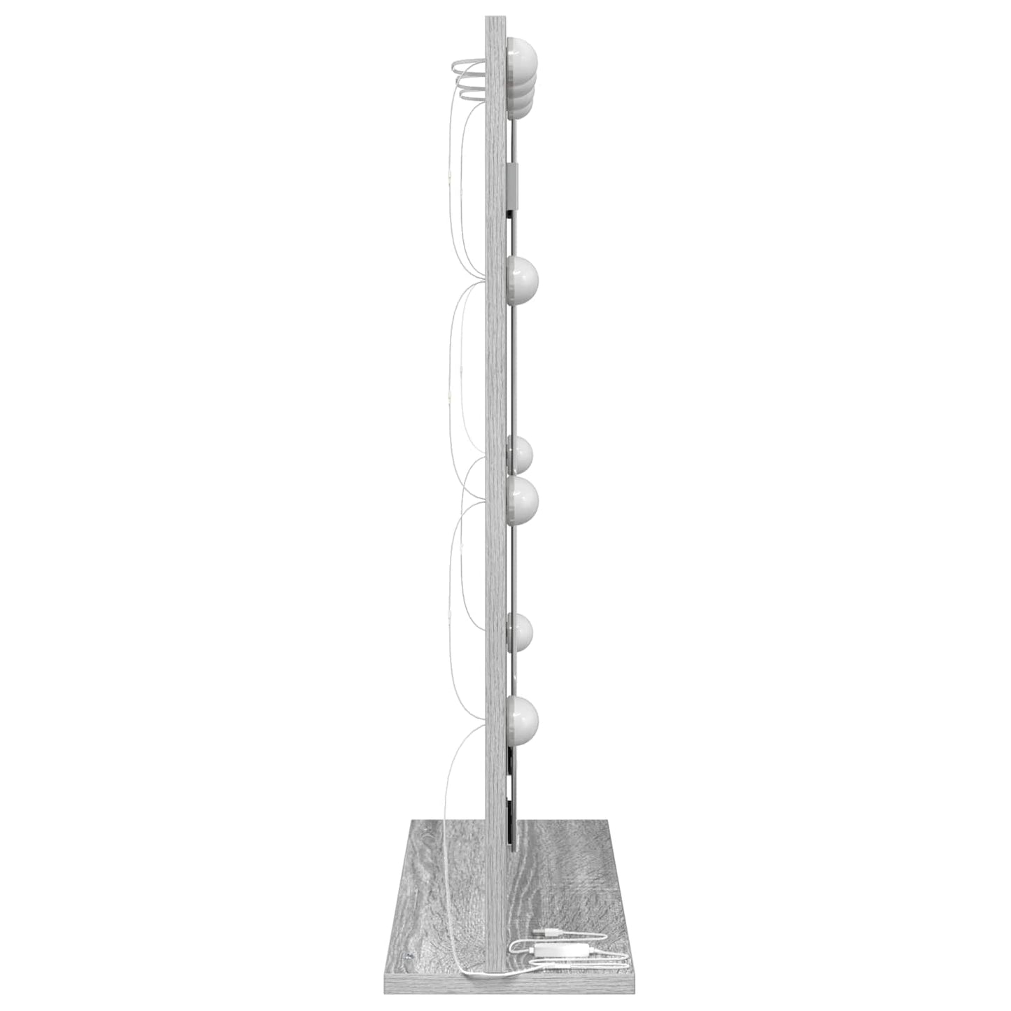 Toalett Tükör Szürke Sonoma 70 x 50 x 18 cm Üveg és mérnöki fa