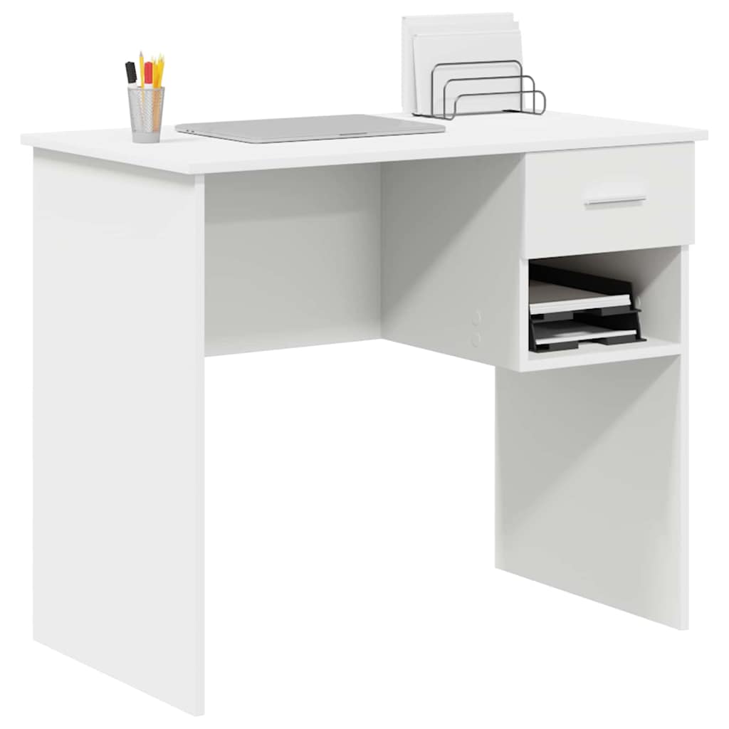 Asztal Fehér Szerelt Fa 90 x 49 x 75 cm