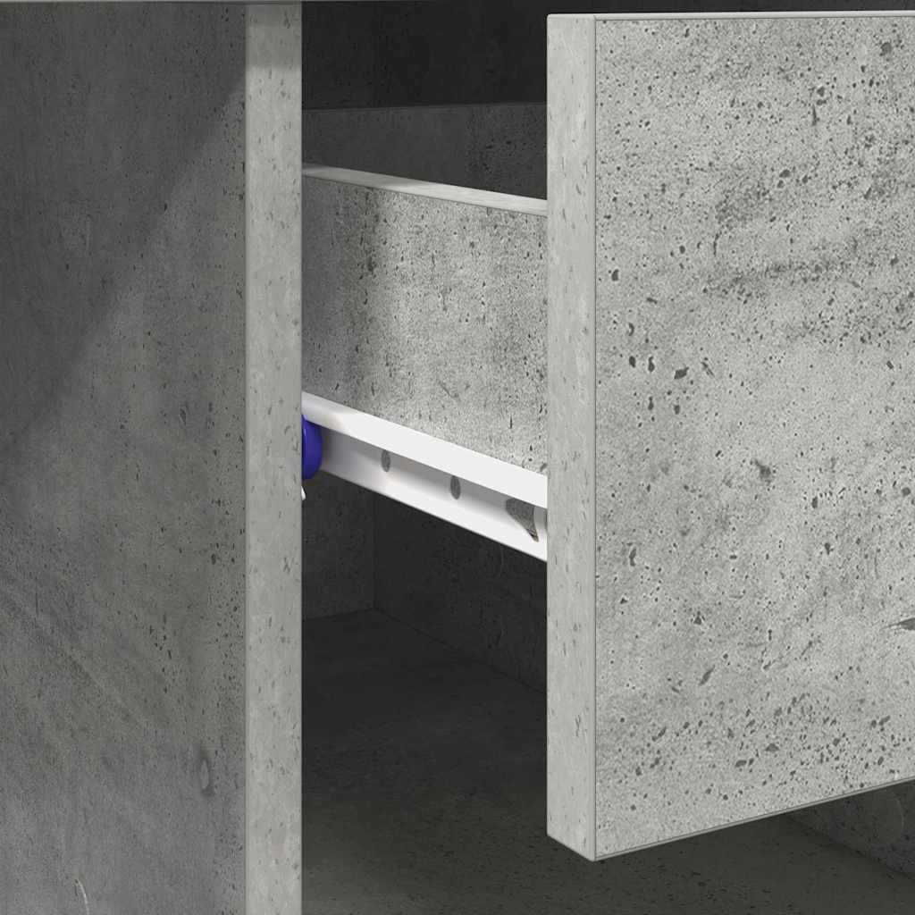 Asztal Beton Szürke Szerelt Fa 90 x 49 x 75 cm