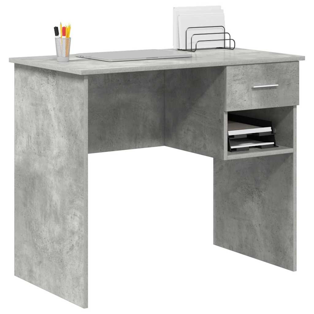 Asztal Beton Szürke Szerelt Fa 90 x 49 x 75 cm