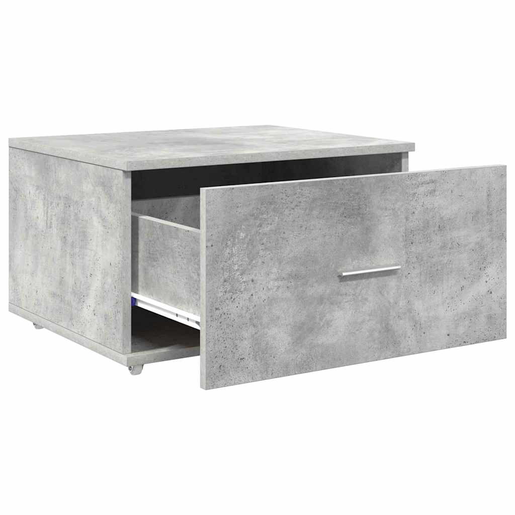 Fiókos szekrény kerékkel Beton Szürke 55 x 45 x 31 cm