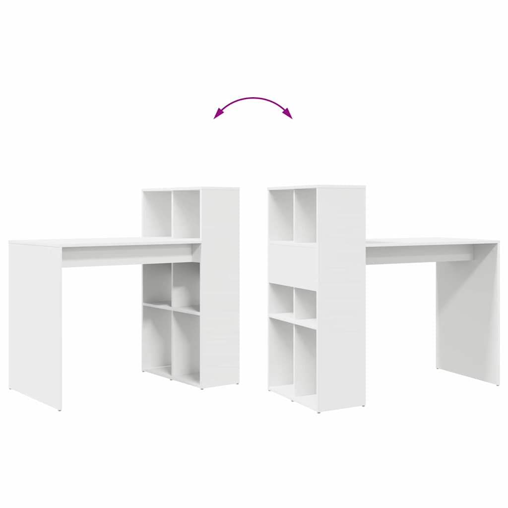 Asztal Fehér Szerelt Fa 108 x 55 x 103.5 cm