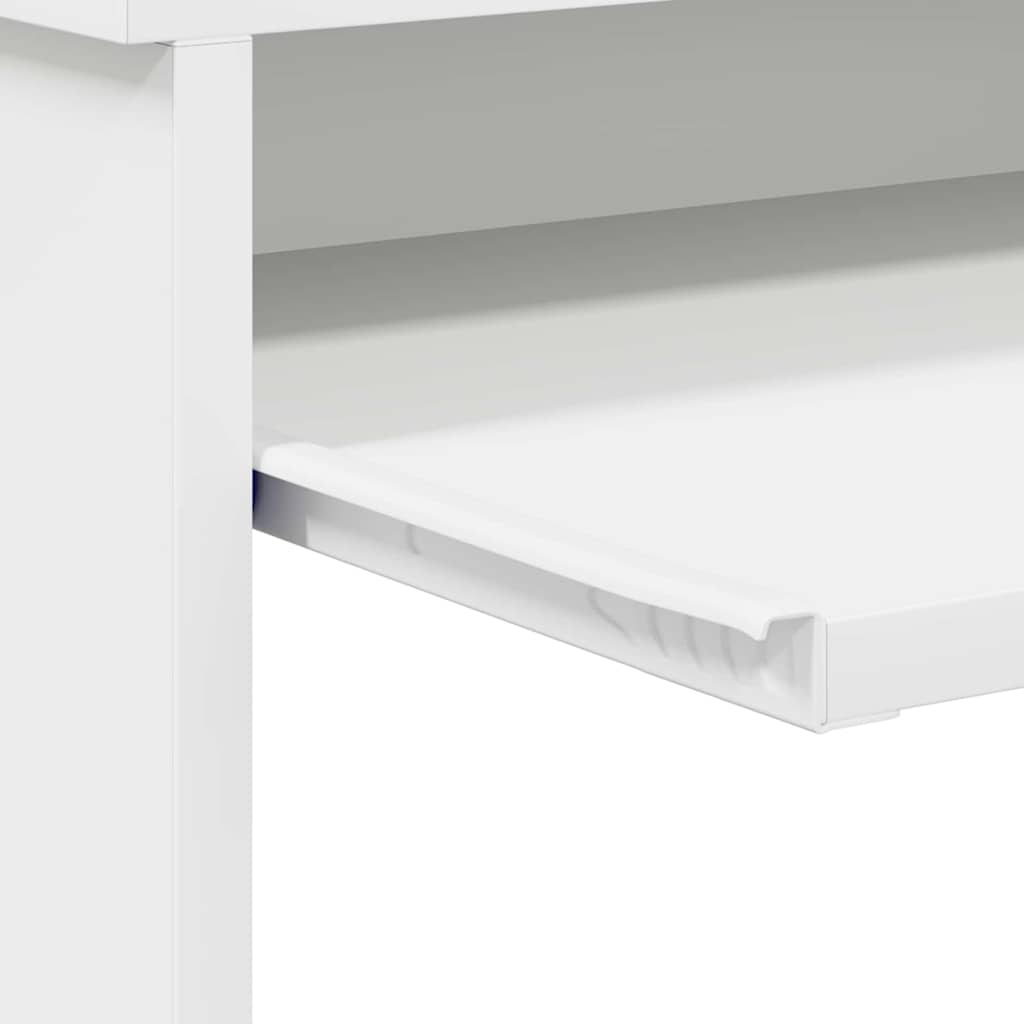 Asztal Fehér Szerelt Fa 106 x 41 x 88.5 cm