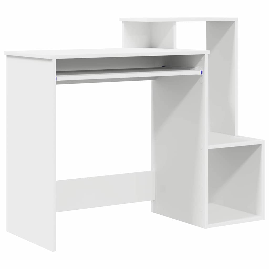 Asztal Fehér Szerelt Fa 106 x 41 x 88.5 cm